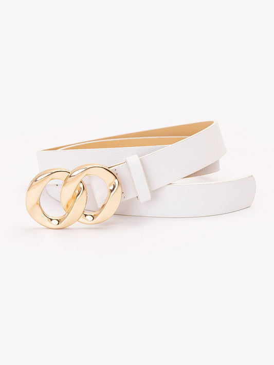 Looped Metallic Buckle Belt