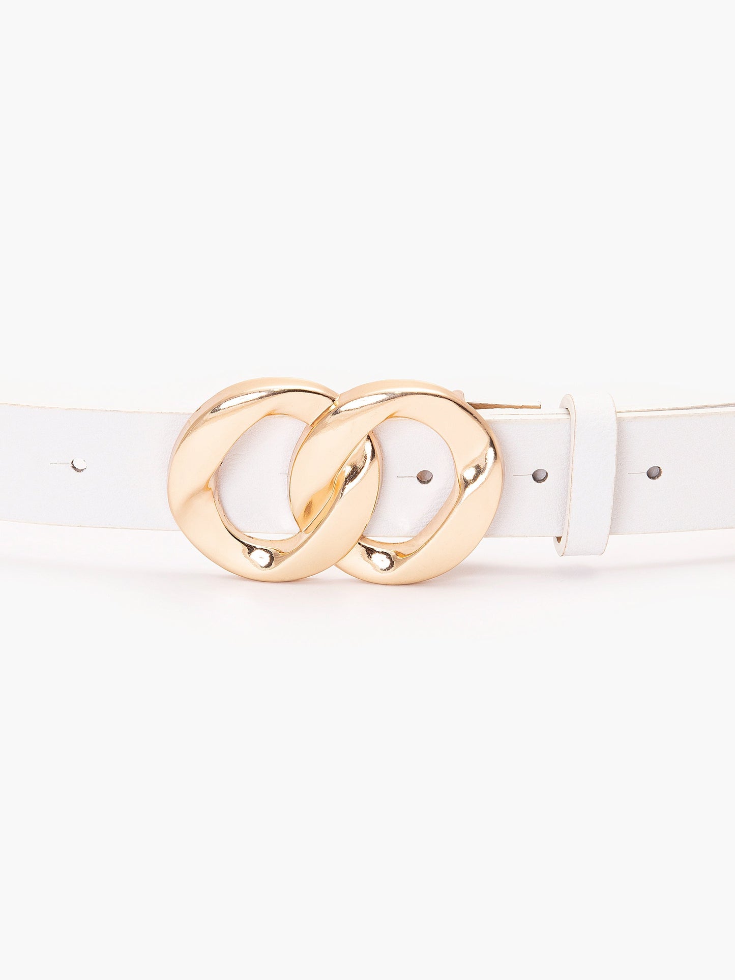 Looped Metallic Buckle Belt