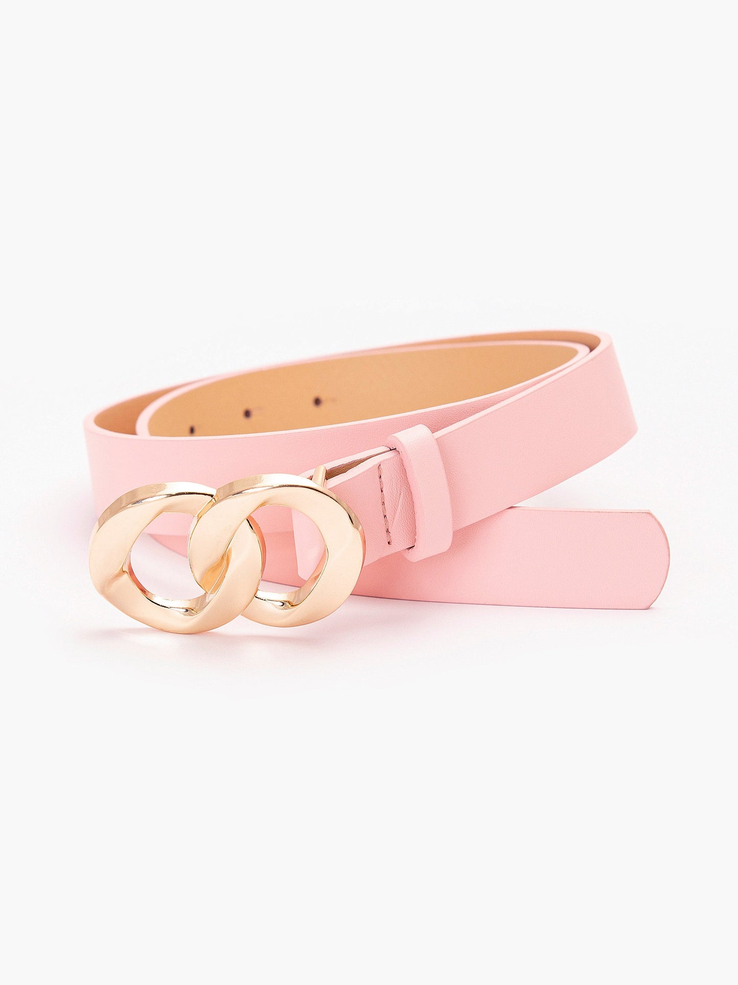 Looped Metallic Buckle Belt