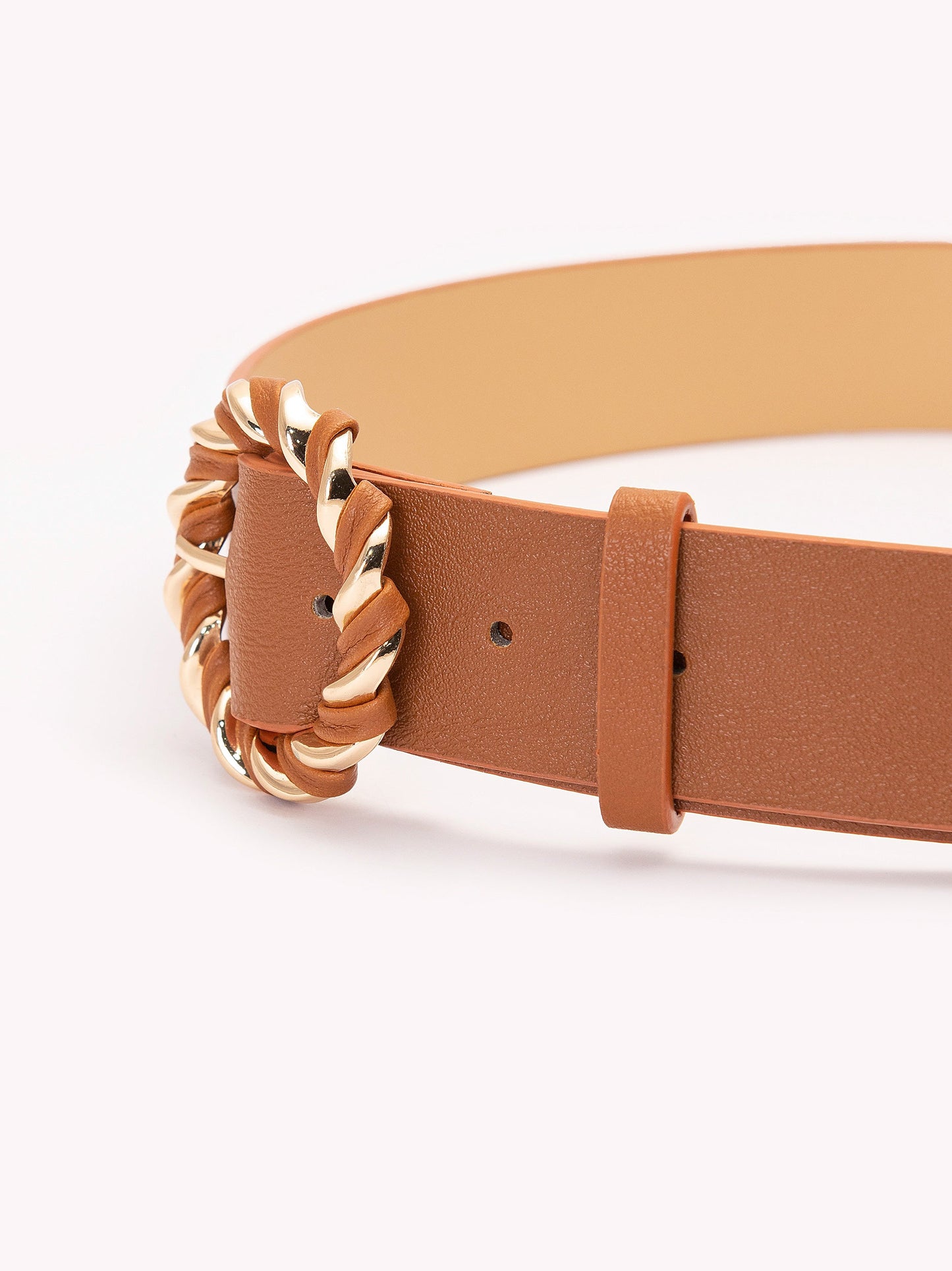 Looped Round Buckle Belt