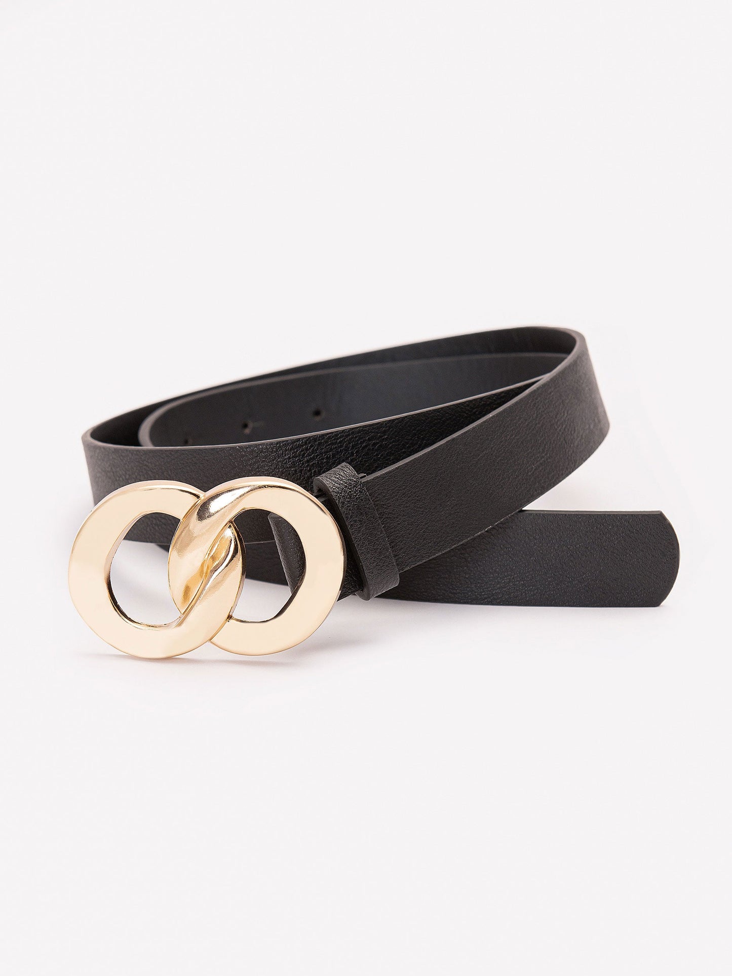 Looped Metallic Buckle Belt