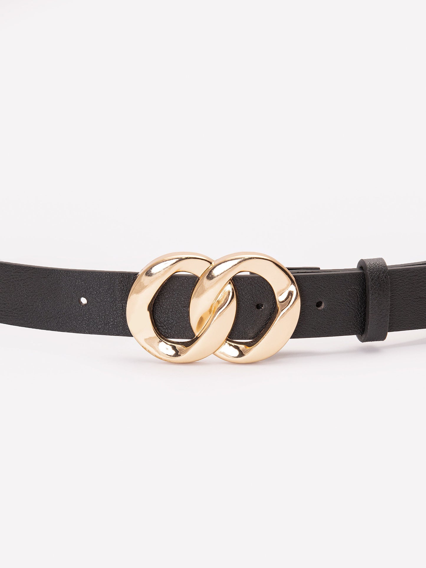 Looped Metallic Buckle Belt