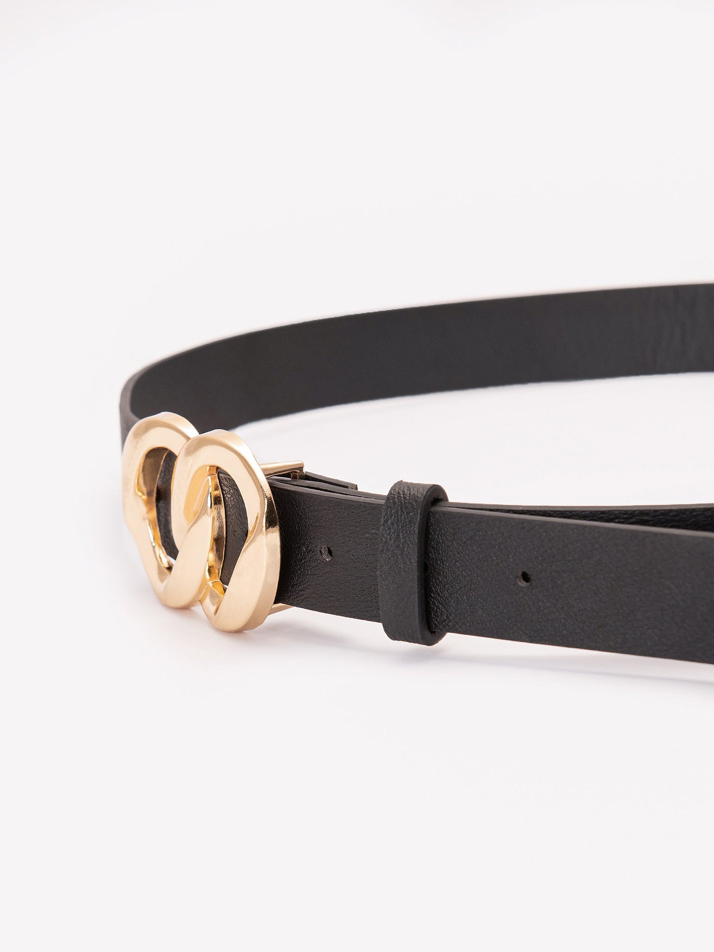 Looped Metallic Buckle Belt