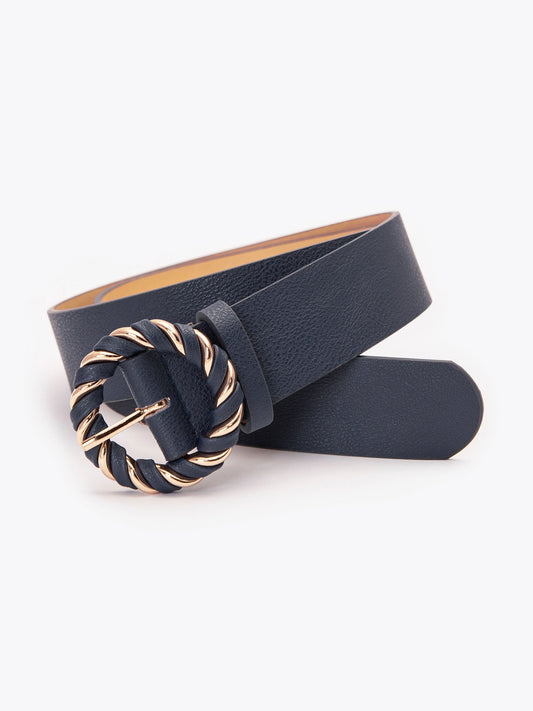 Looped Round Buckle Belt