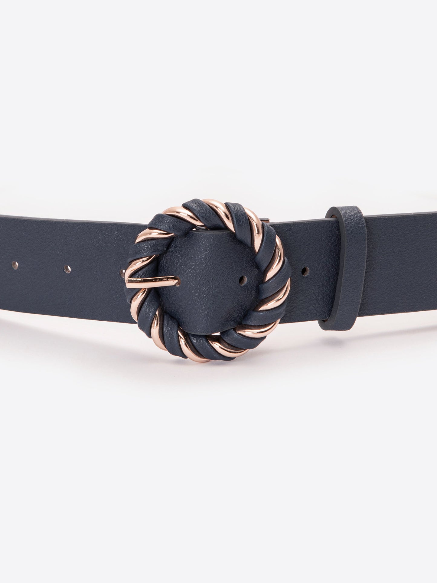 Looped Round Buckle Belt