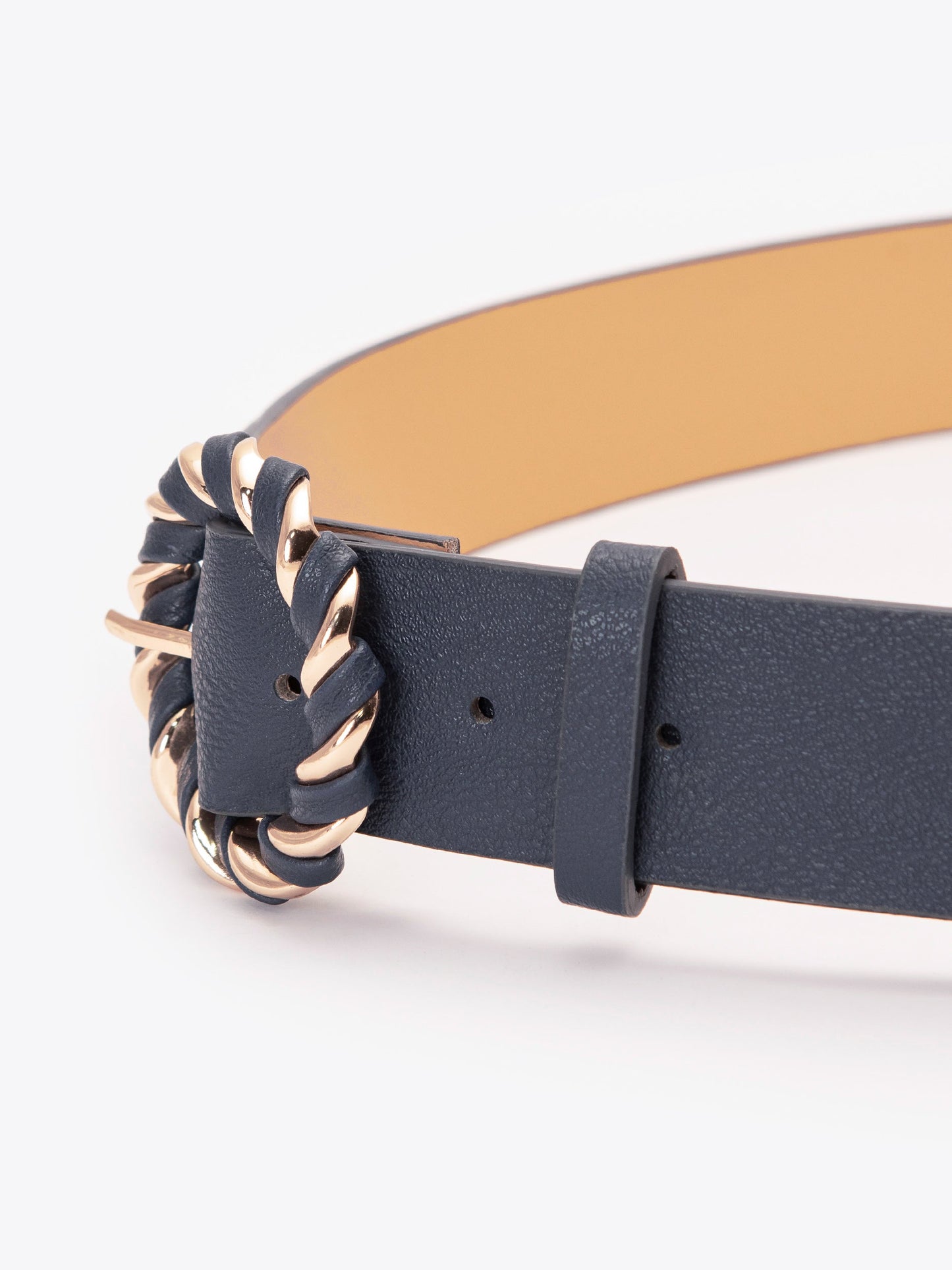 Looped Round Buckle Belt