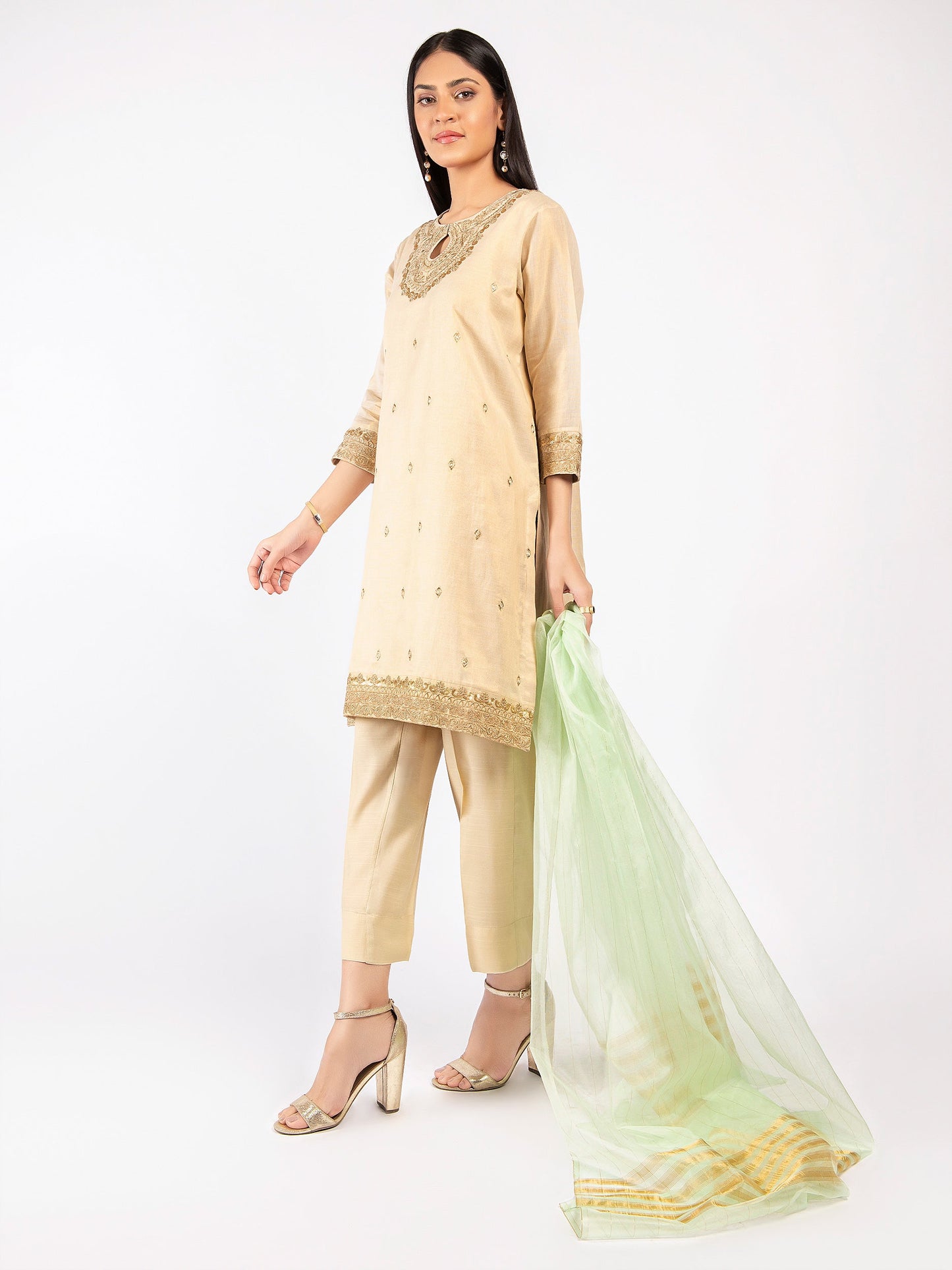 Embroidered Lawn Shimmer Suit