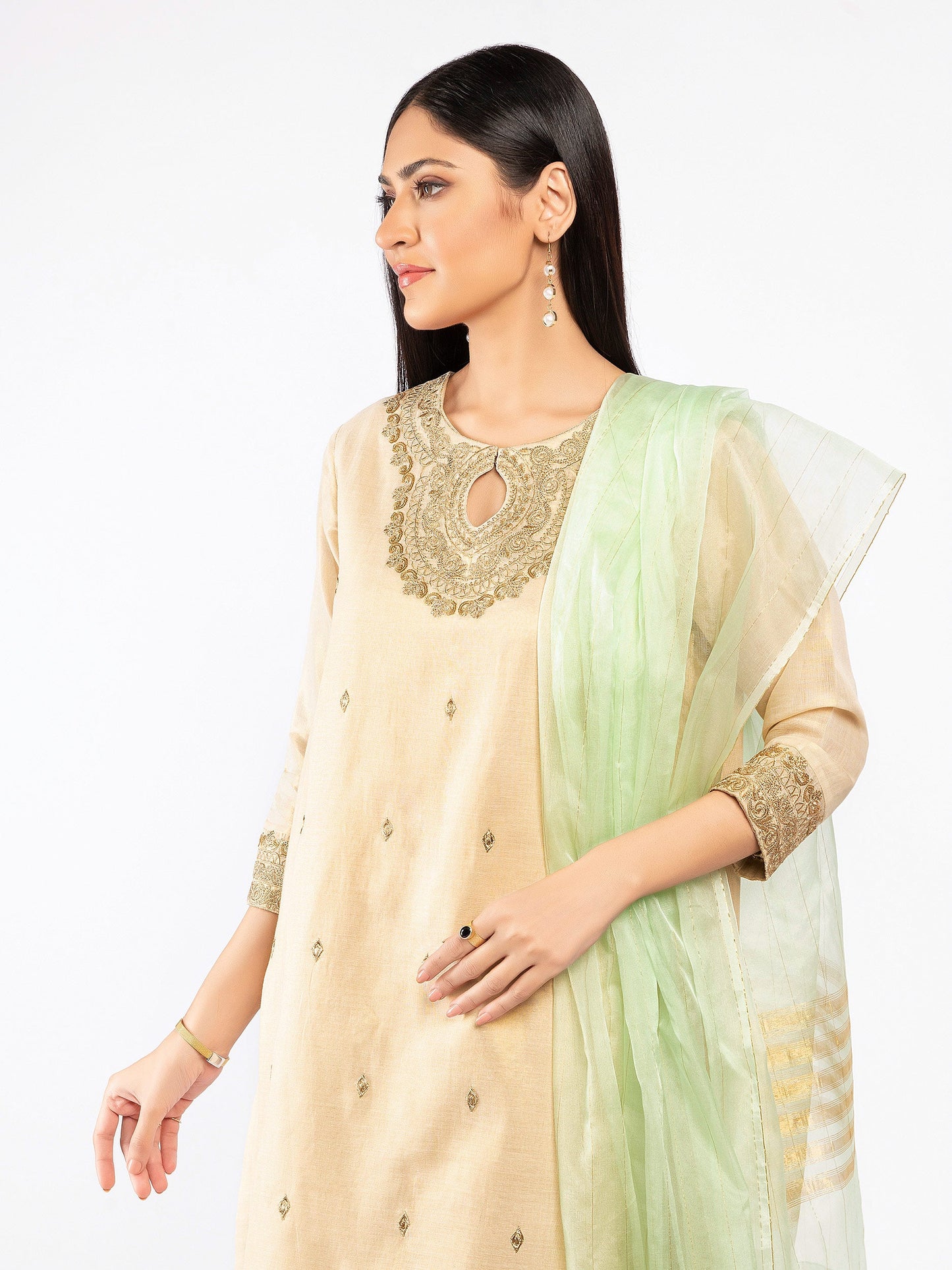 Embroidered Lawn Shimmer Suit