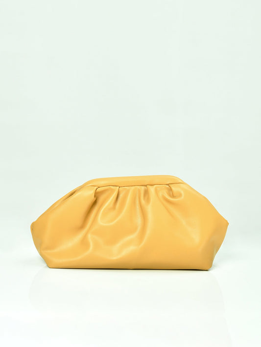Pleated Clasp Clutch