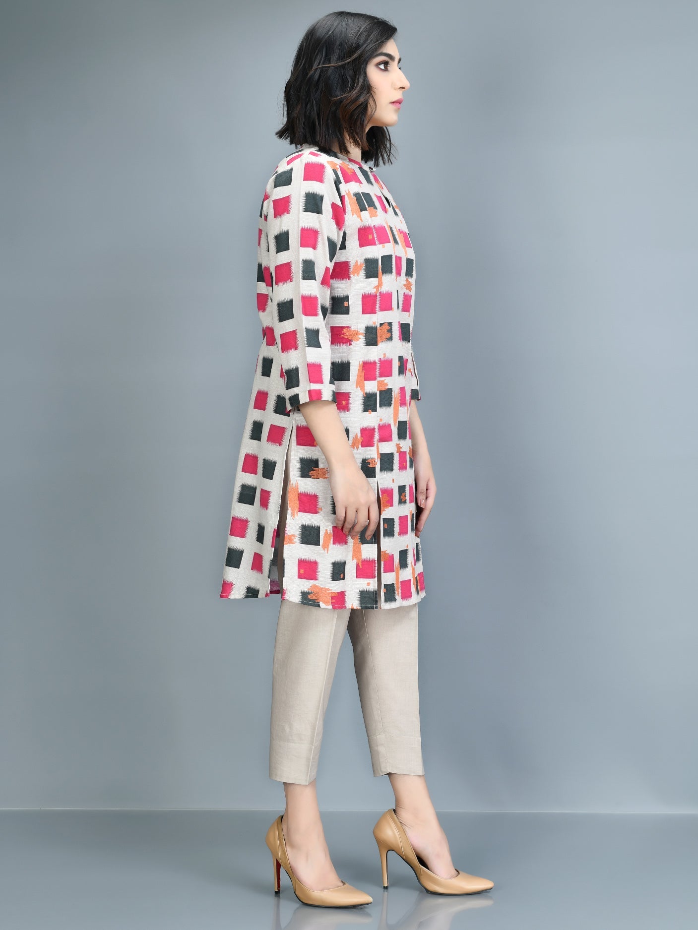 Embroidered Slub Khaddar Shirt