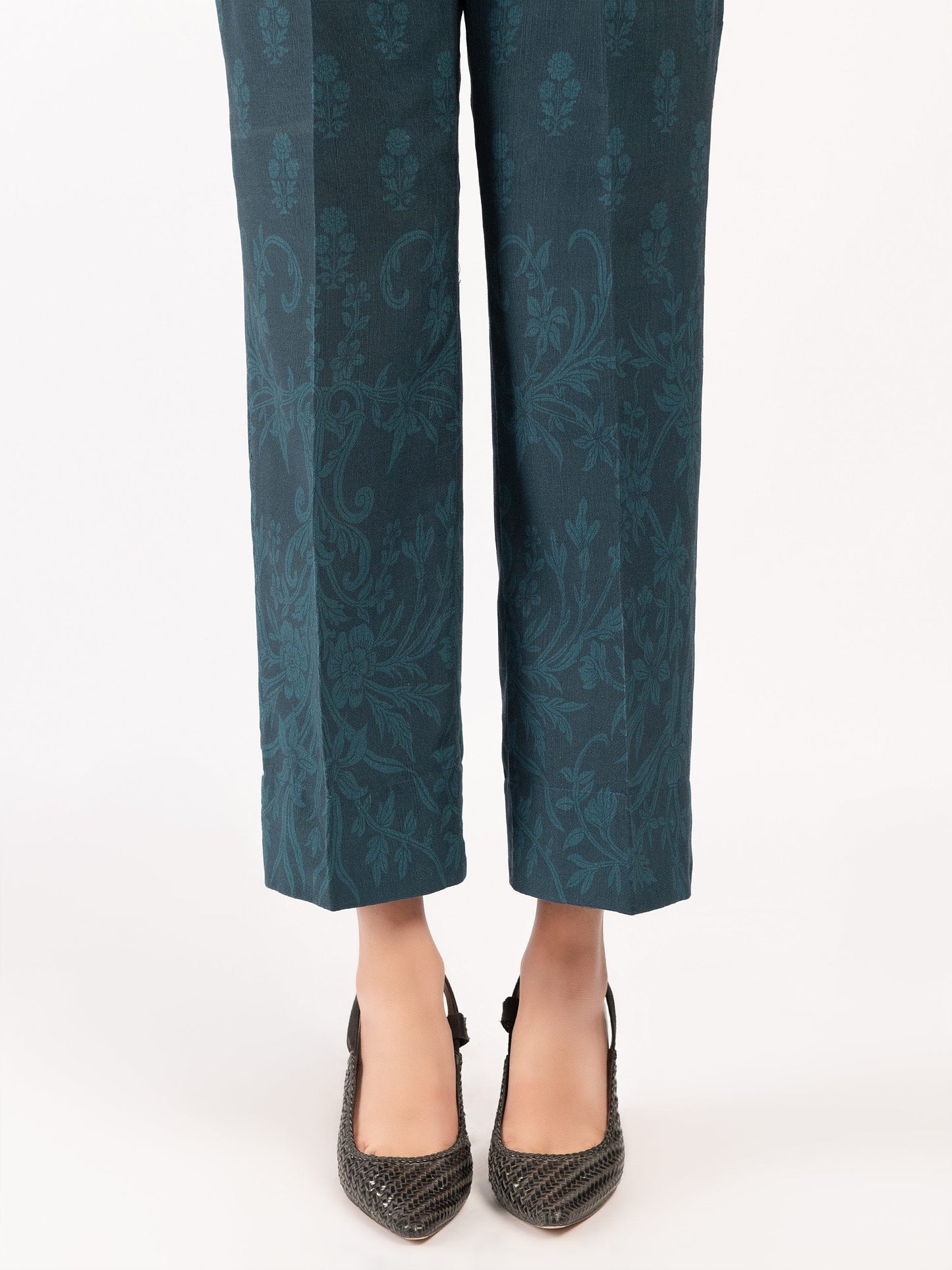 Printed Khaddar Trousers