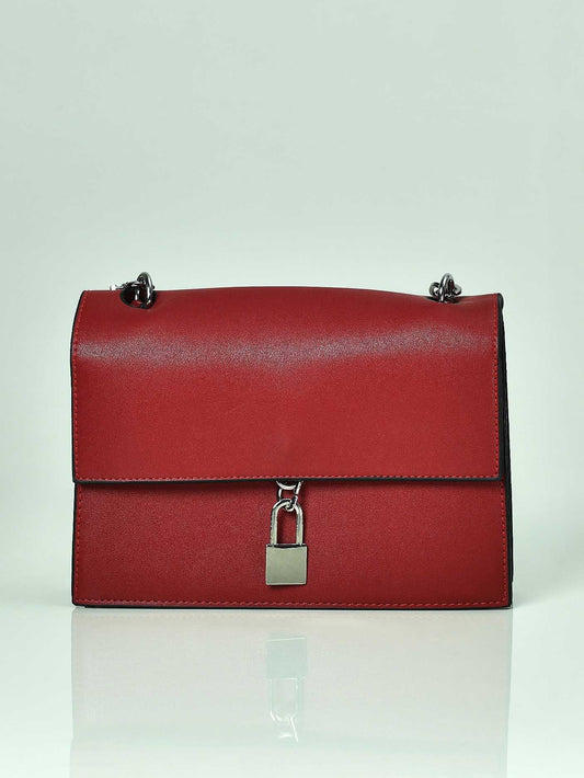 Metallic Lock Mini Hand Bag