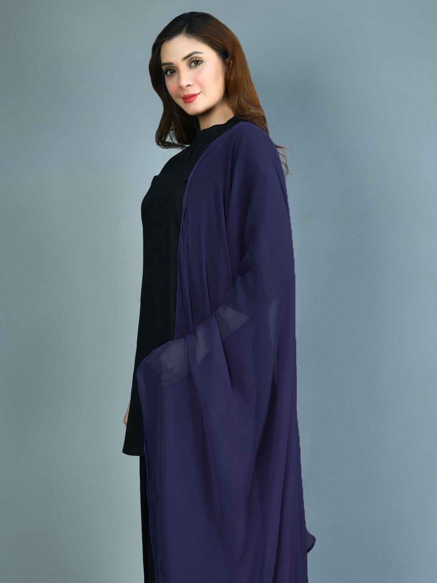 Chiffon Dupatta - Blue