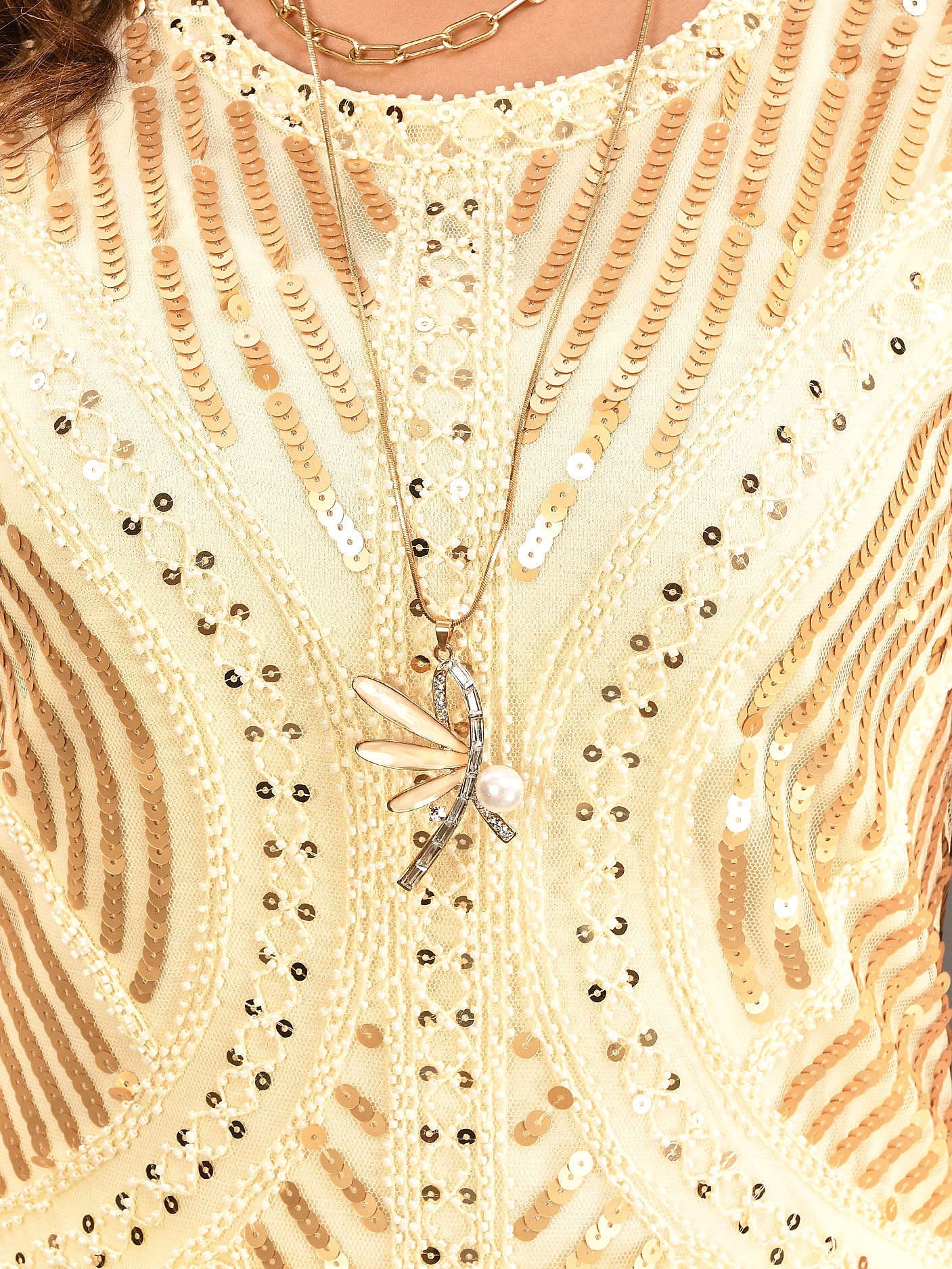 Sequined Bodycon Net Dress