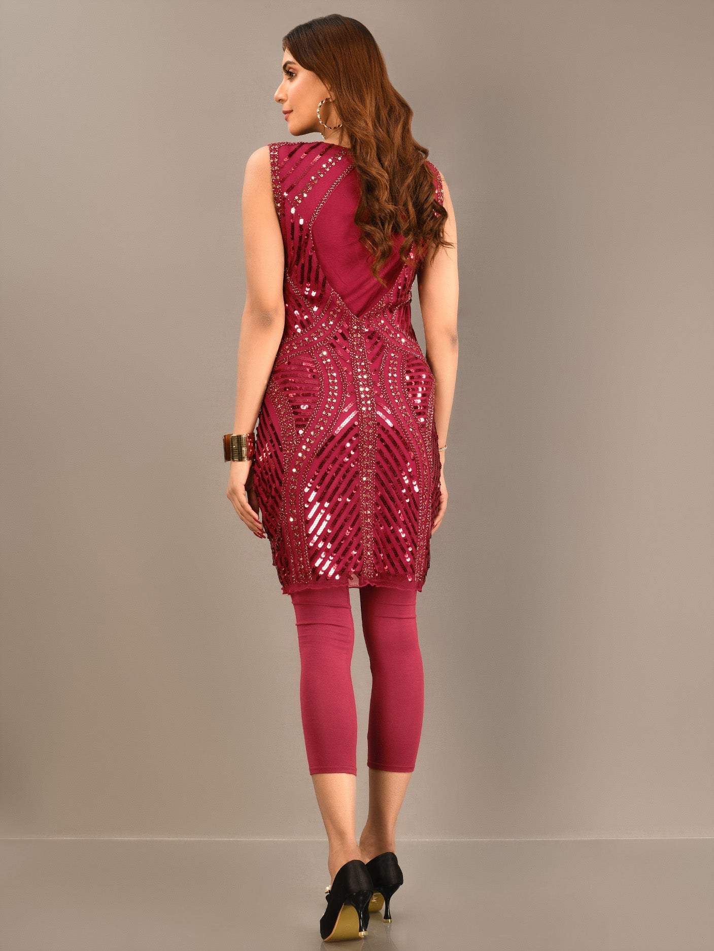 Sequined Bodycon Net Dress