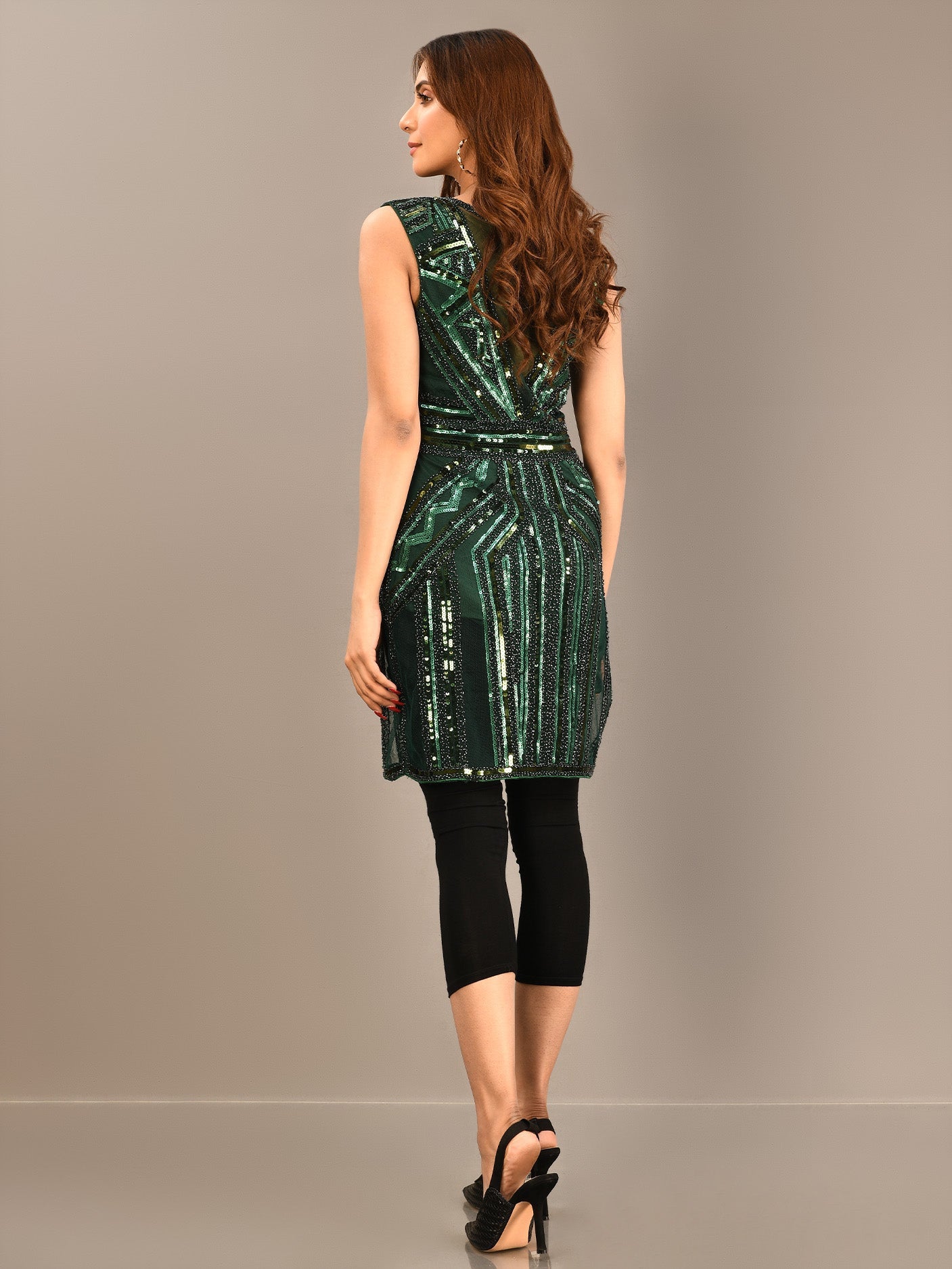 Sequined Net Dress