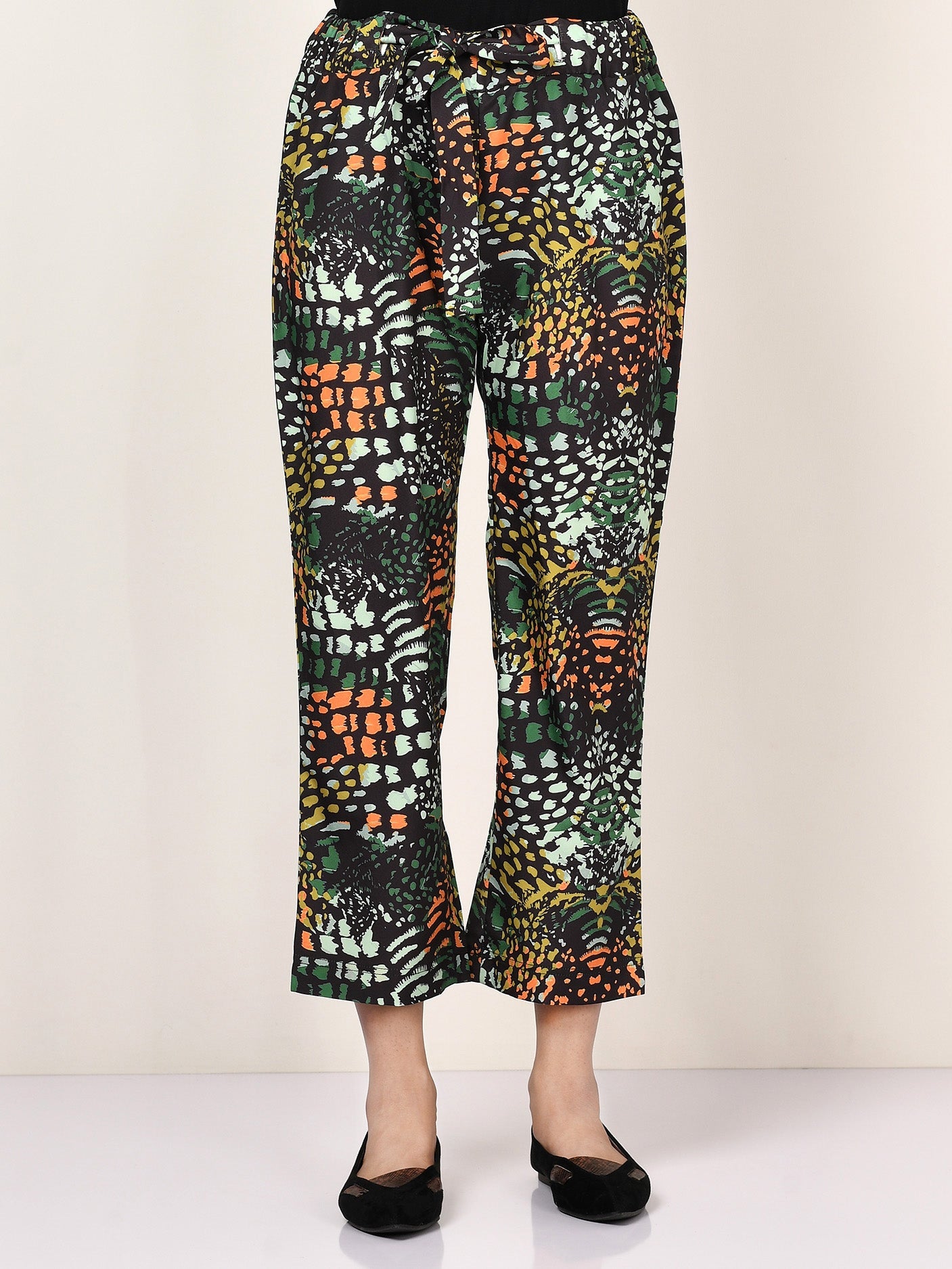 Printed Tie Knot Pants