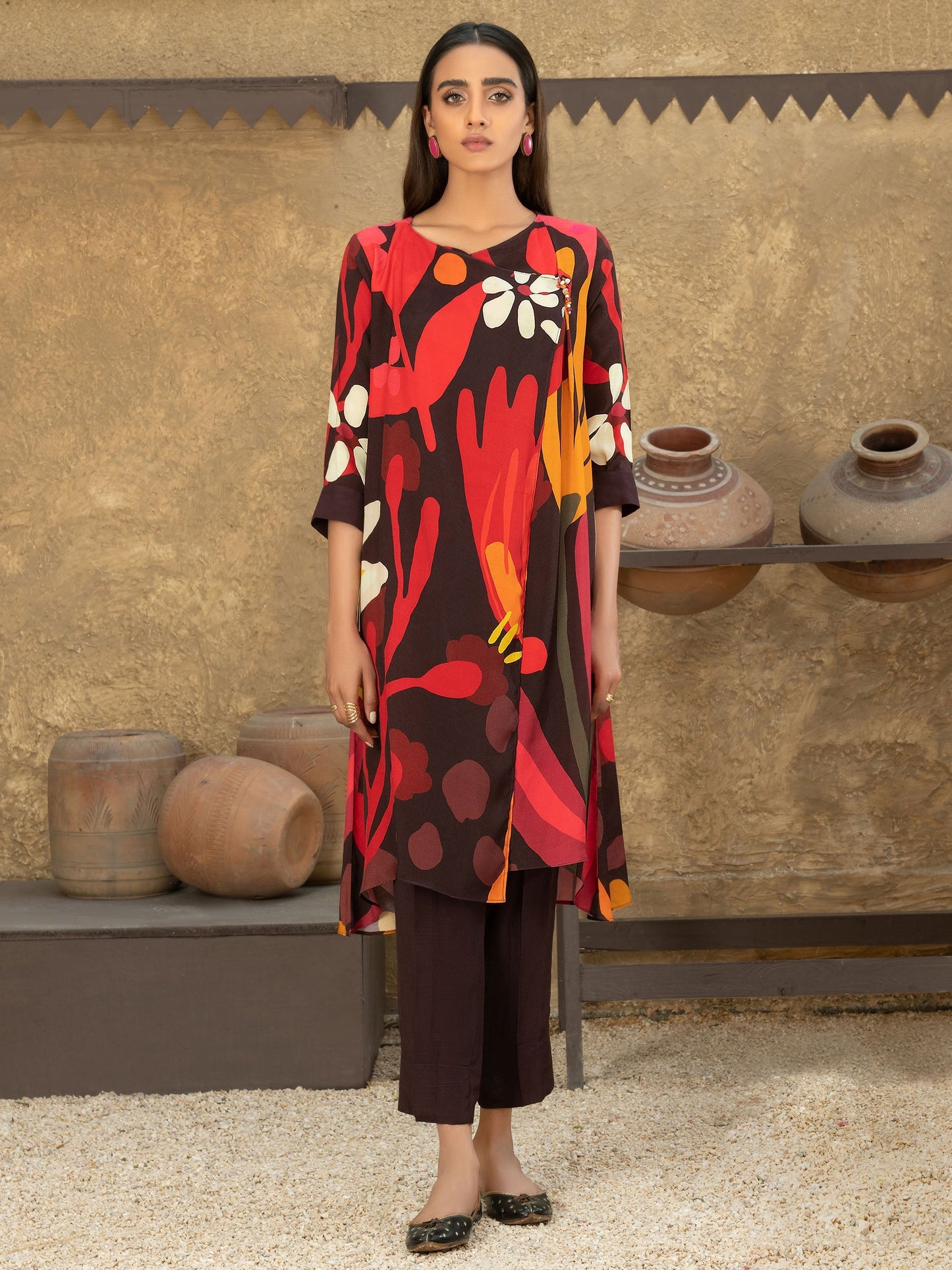 Printed Raw Silk Shirt