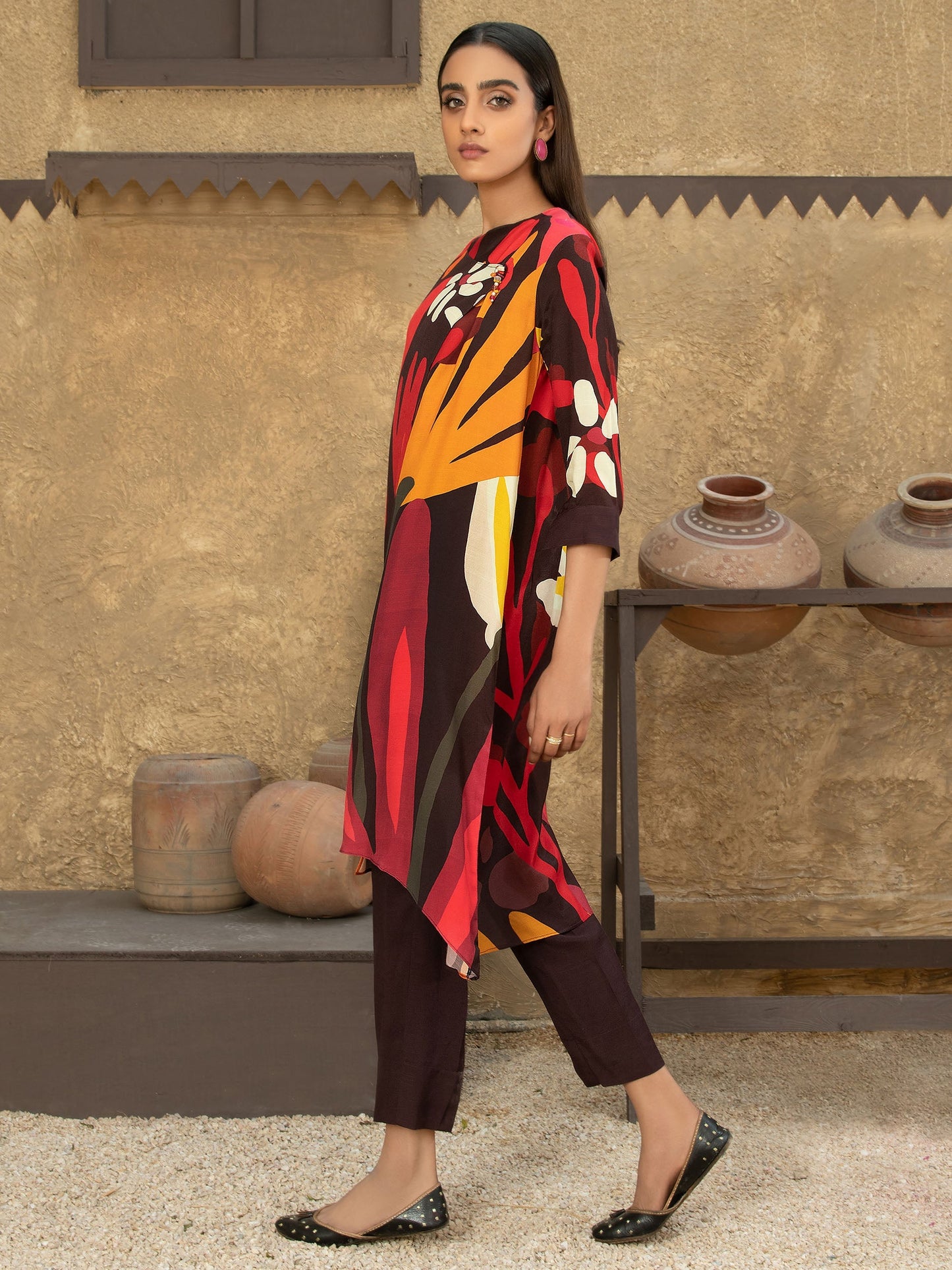 Printed Raw Silk Shirt