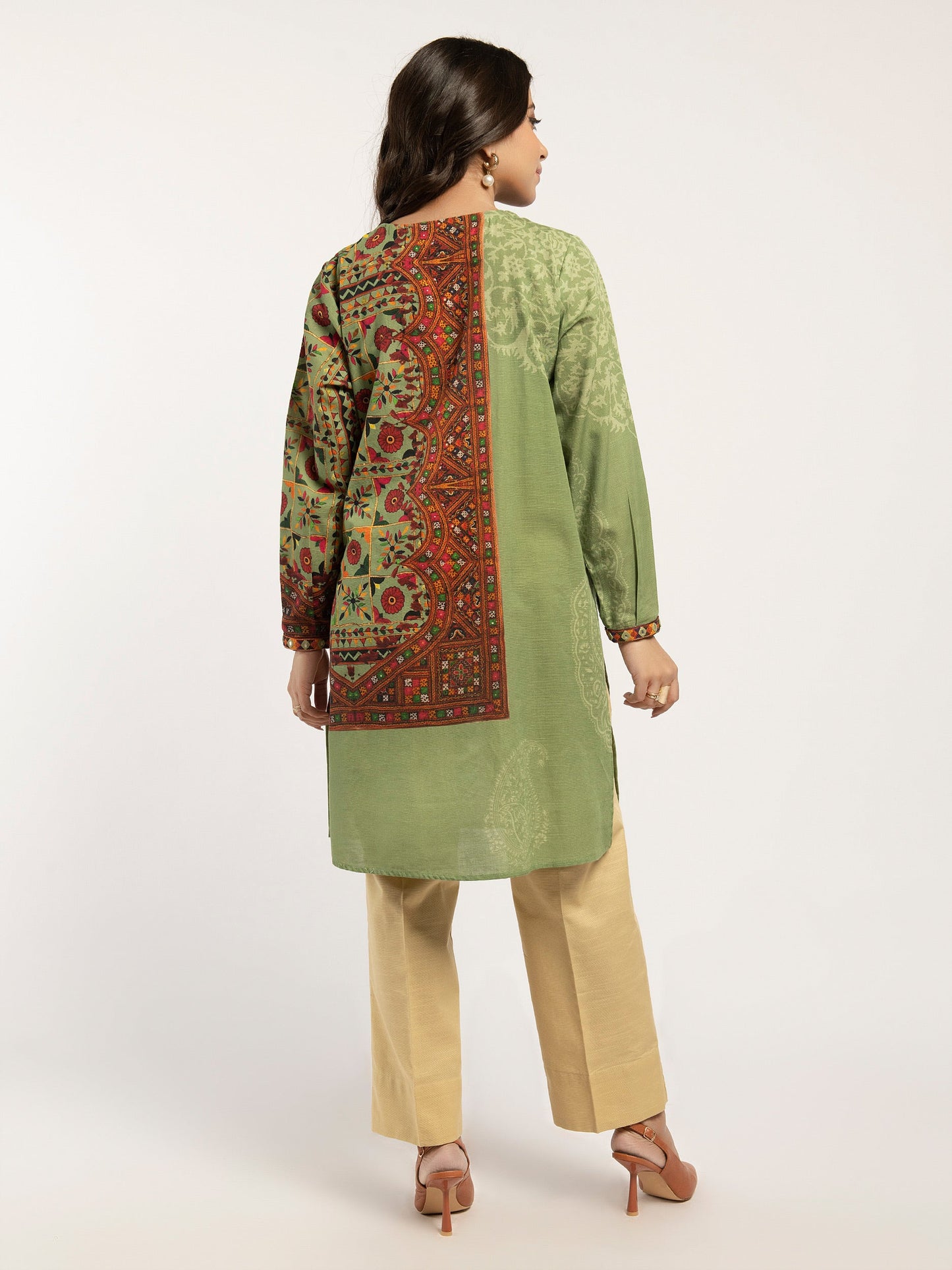 Printed Khaddar Shirt