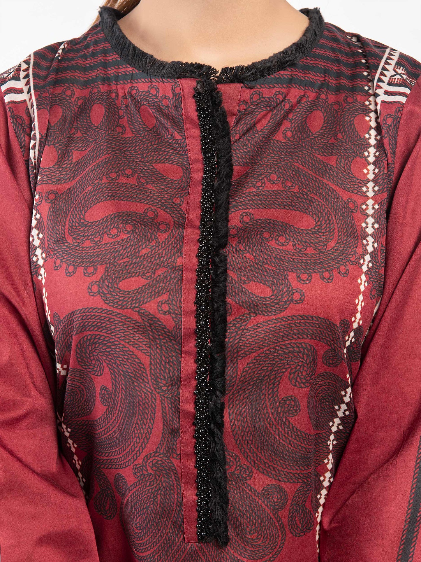 Embellished Lawn Shirt