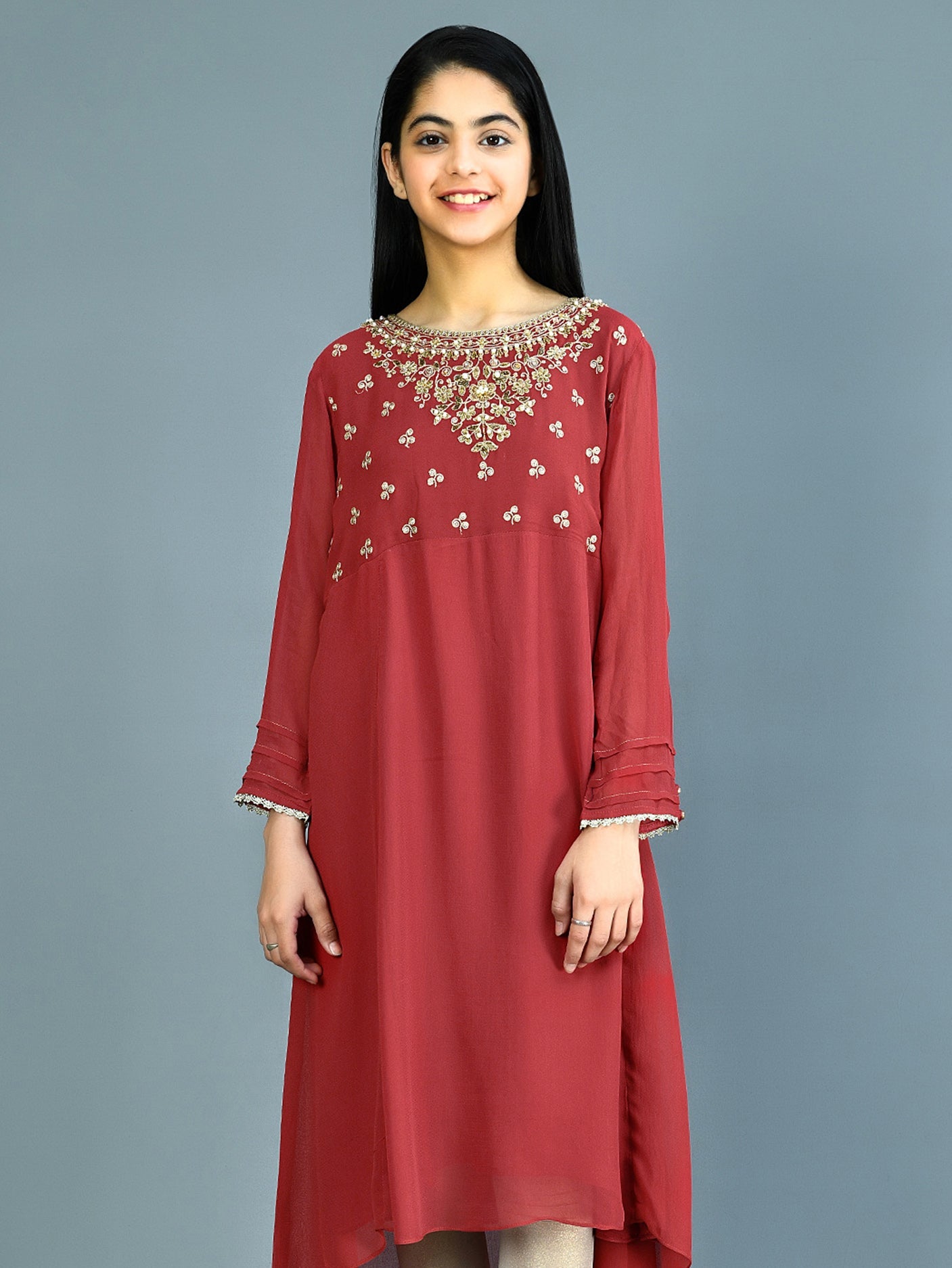 Embellished Chiffon Shirt