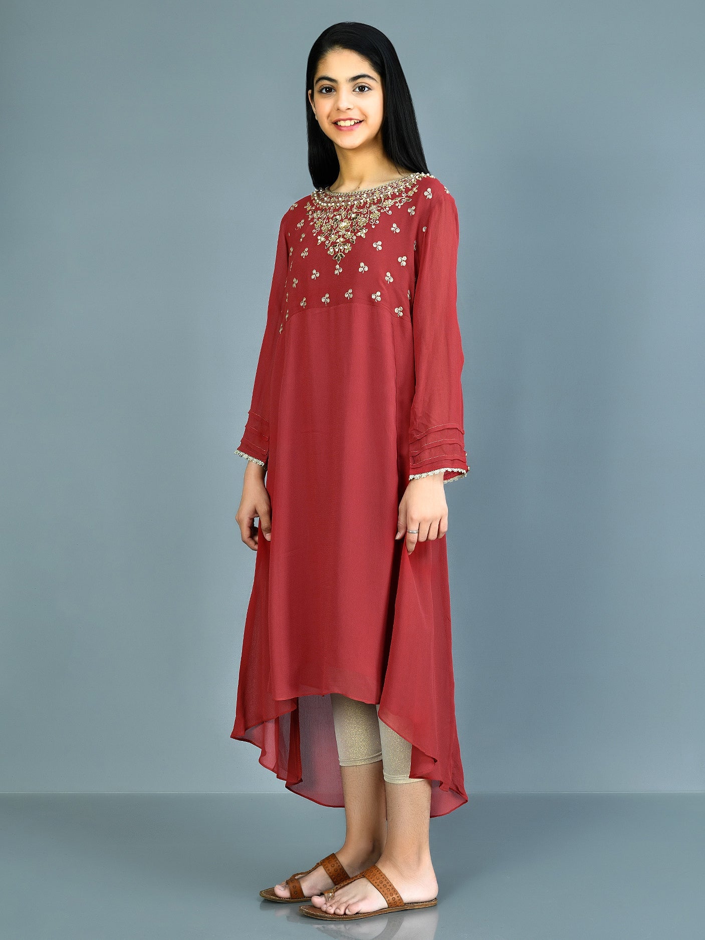 Embellished Chiffon Shirt