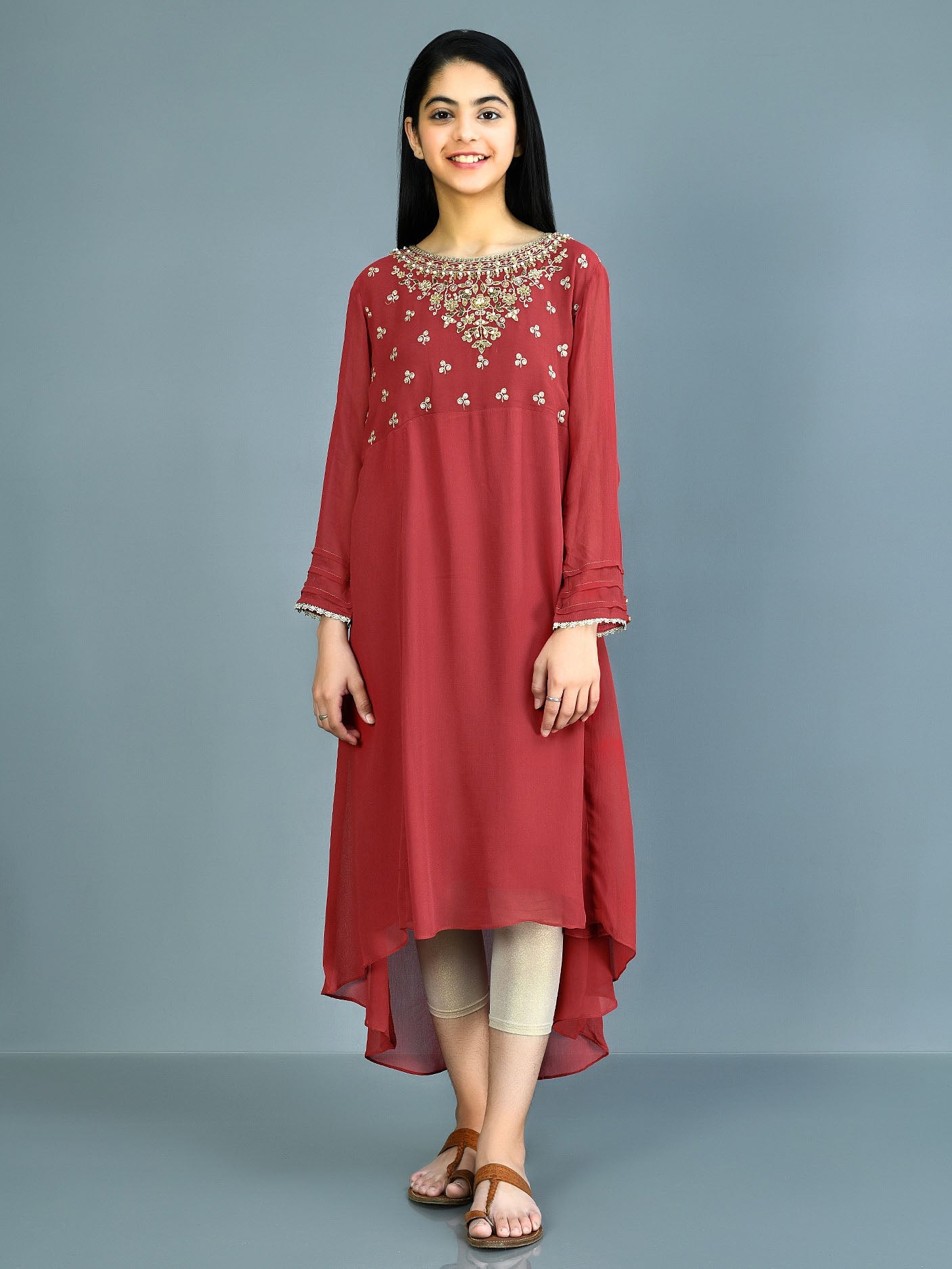 Embellished Chiffon Shirt