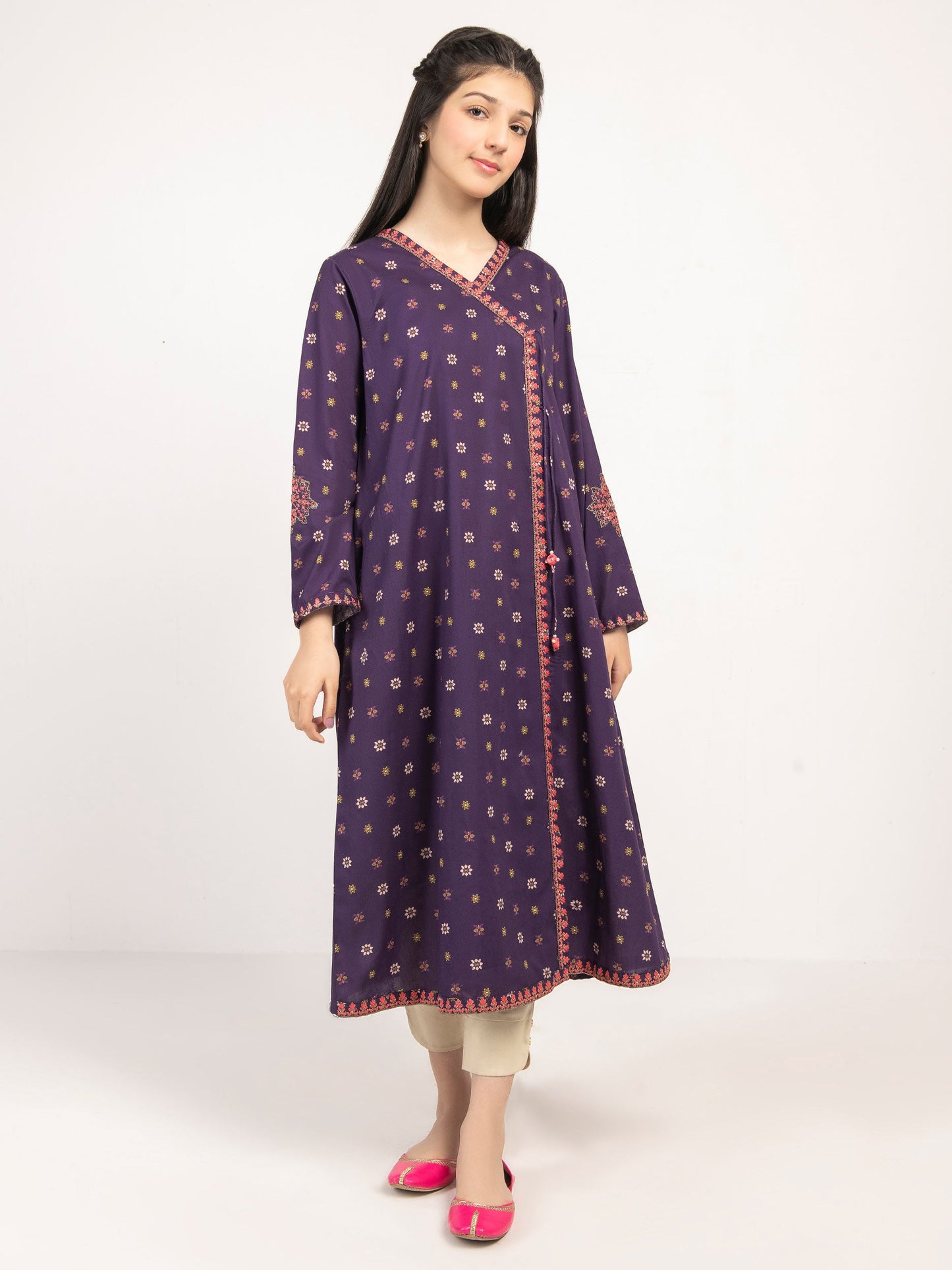 Embroidered Winter Cotton Angrakha