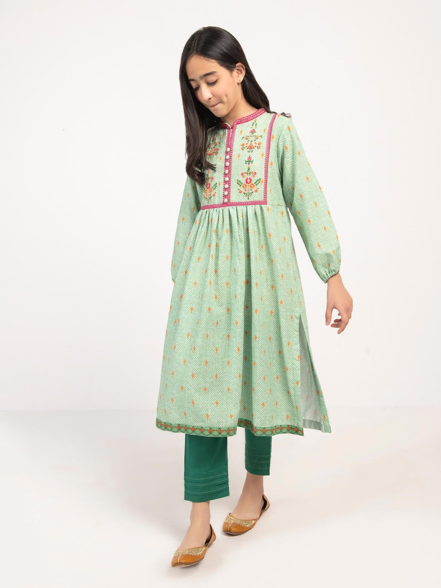 Embroidered Khaddar Frock