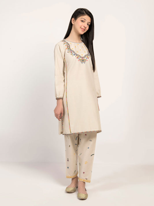 Embroidered Winter Cotton Suit