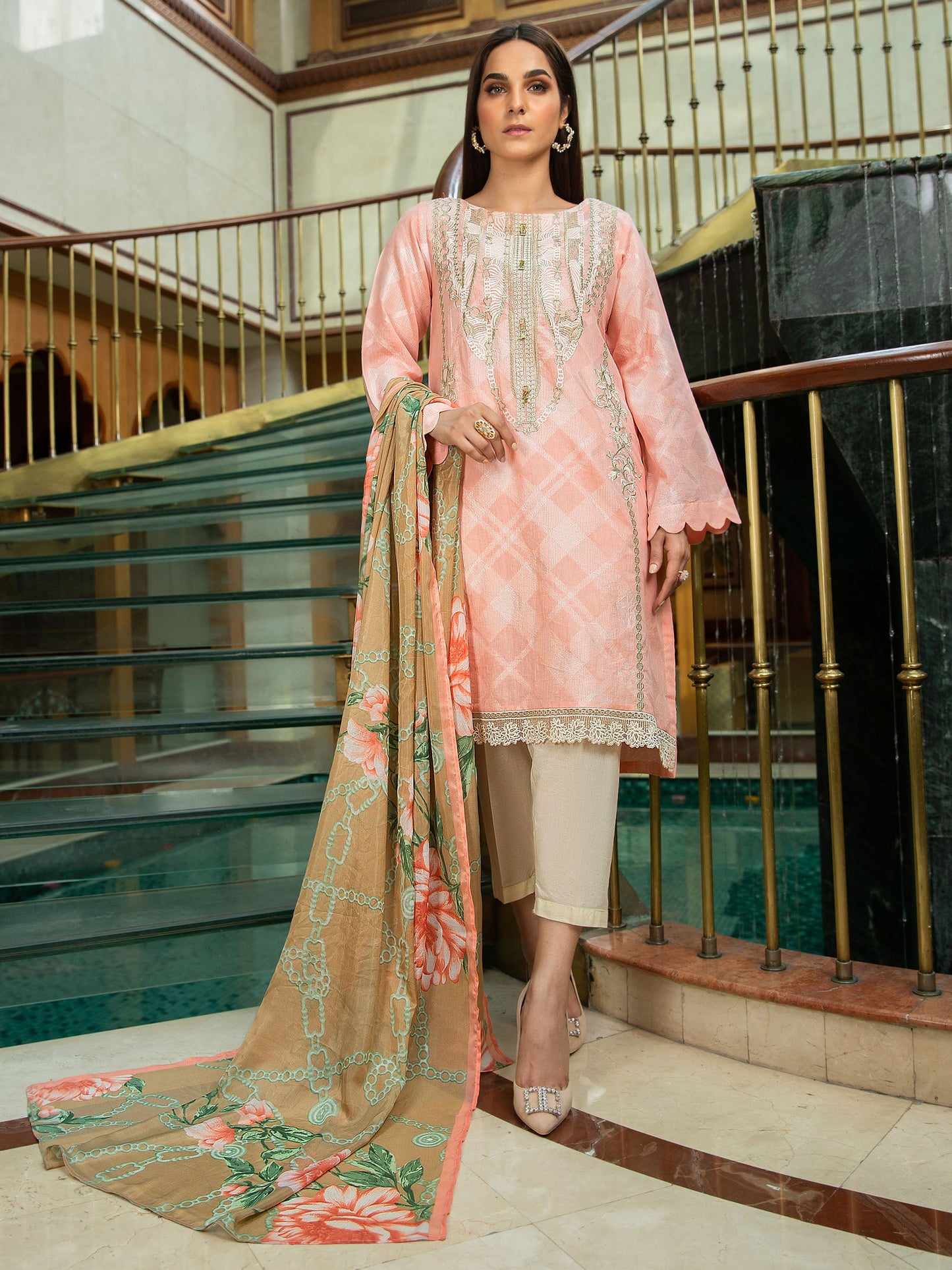 2 Piece Jacquard Suit