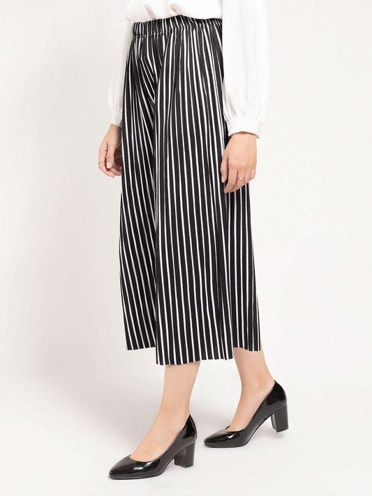 Striped Culotte Pants