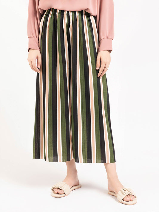 Striped Culotte Pants