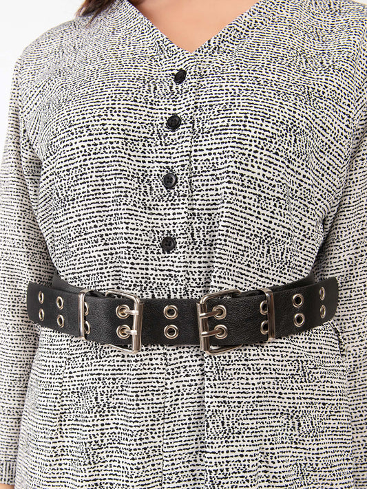 Double Buckles Reversible Belt