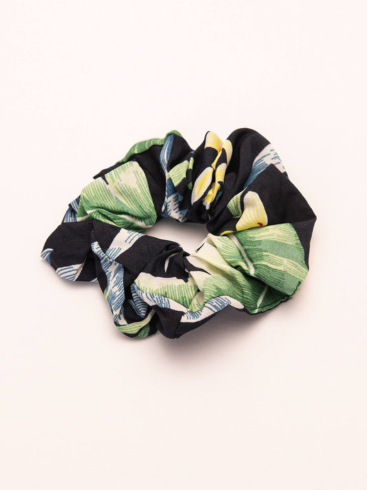 Printed Satin Scrunchie