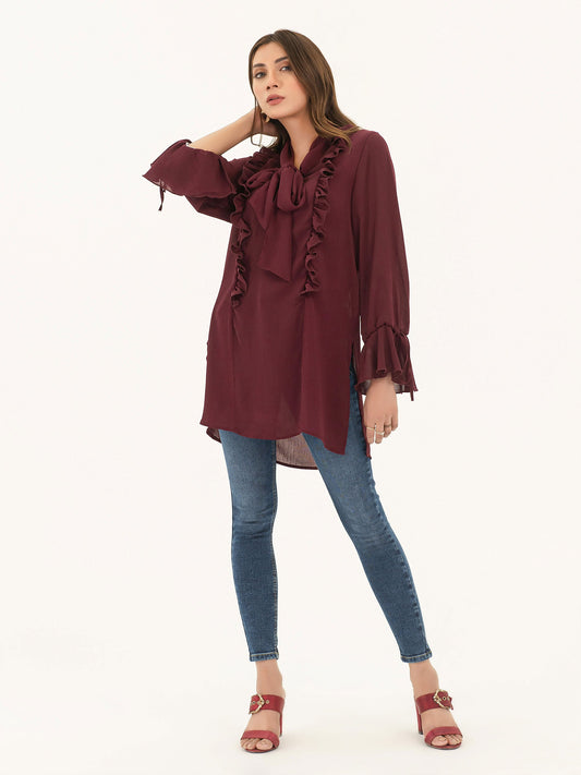 Frilled Chiffon Tunic