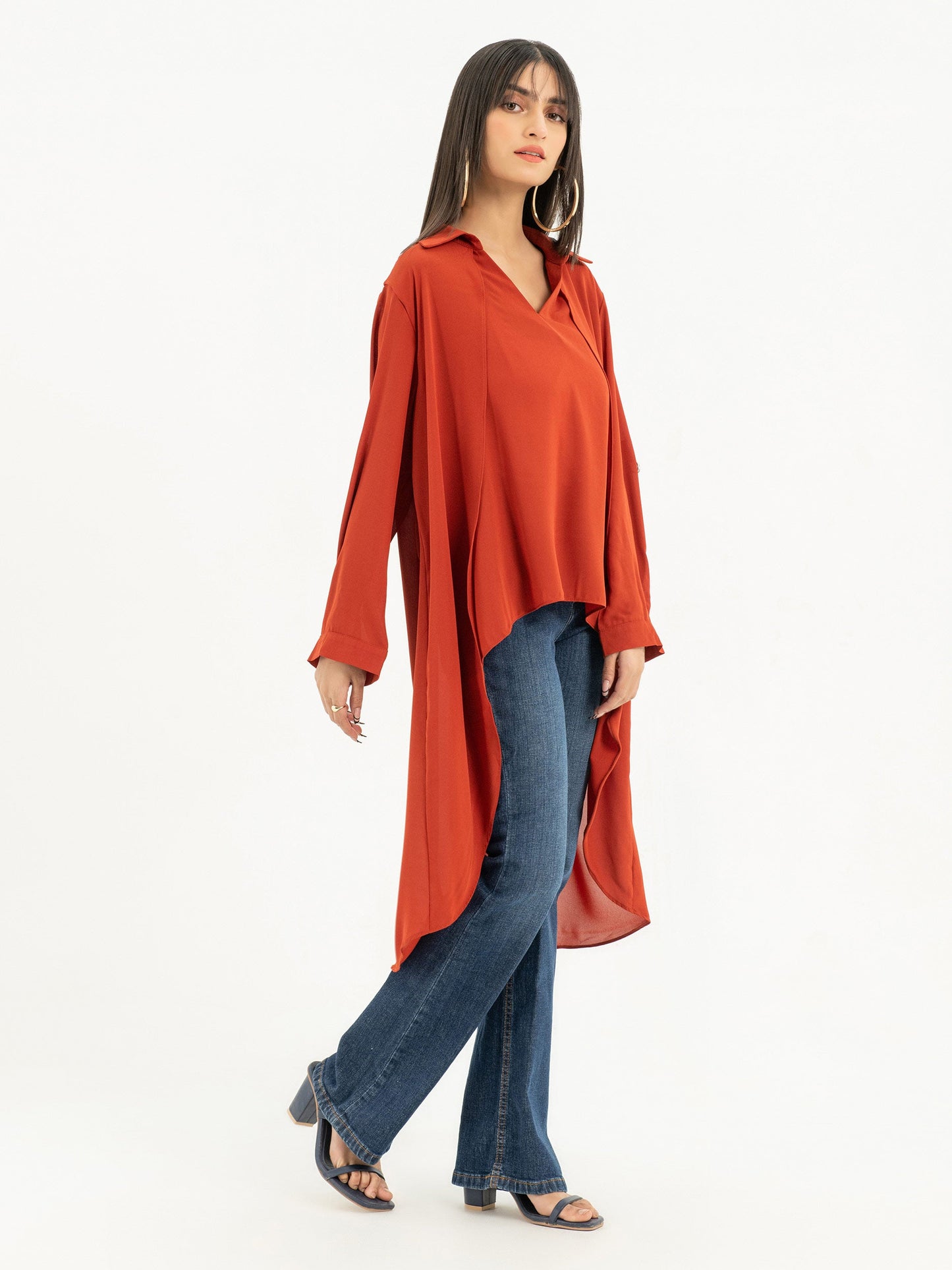 High-Low Chiffon Top