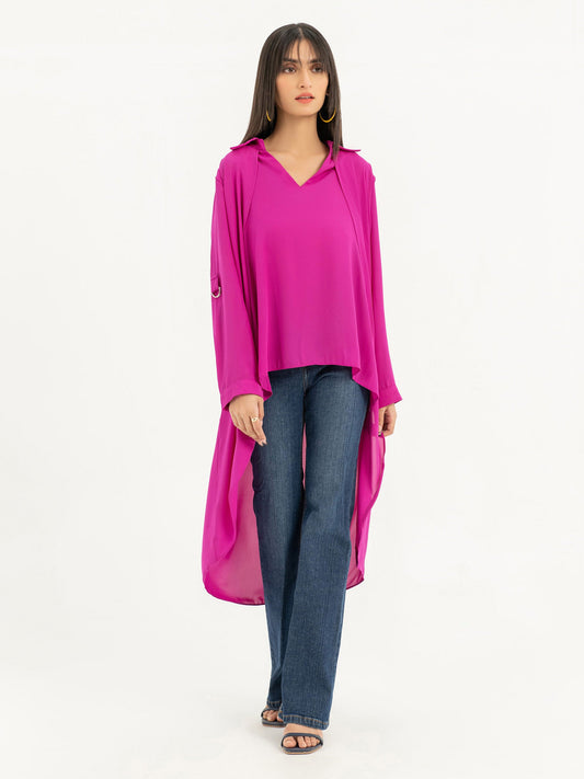 High-Low Chiffon Top