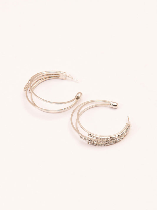 Looped C-Hoop Earrings