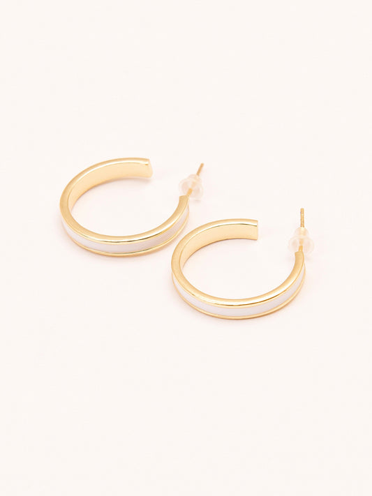 Glossy C-Hoop Earrings