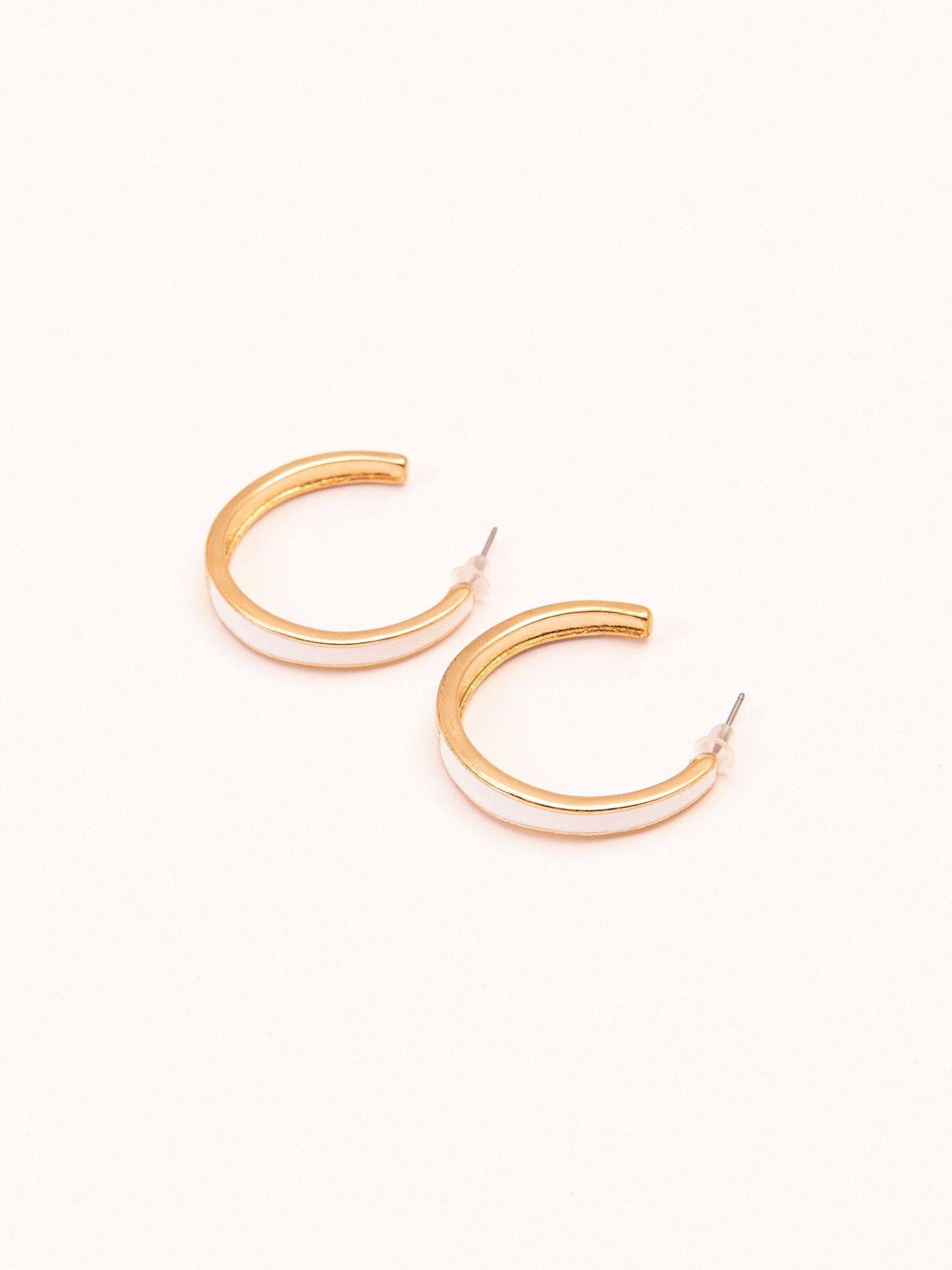 Glossy C-Hoop Earrings