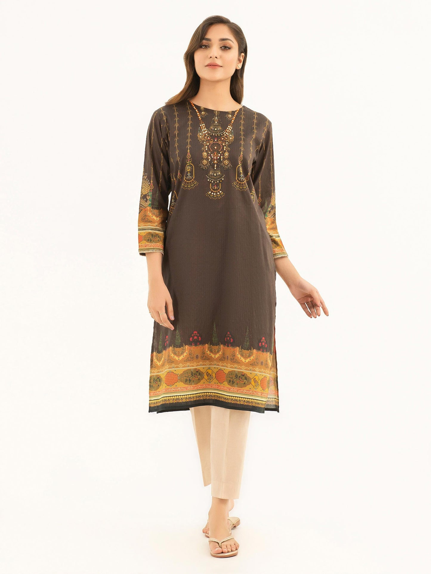 Embellished Lawn Shirt