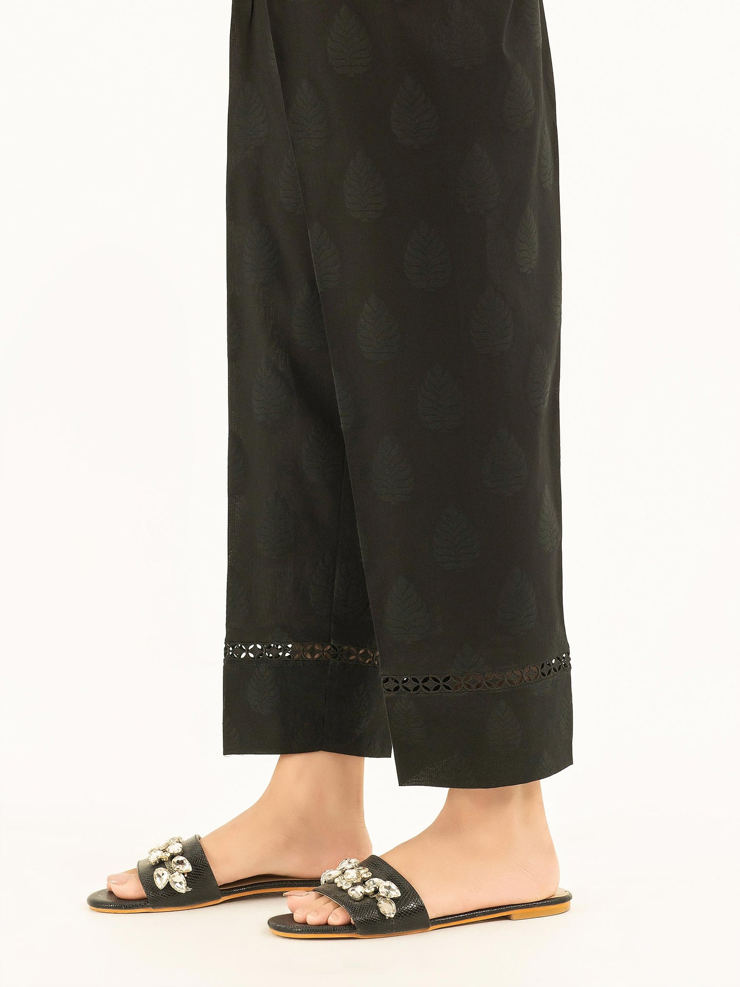 Laced Jacquard Trousers