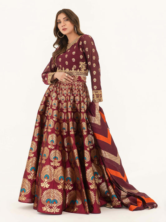 Embellished Jacquard Lehenga Choli