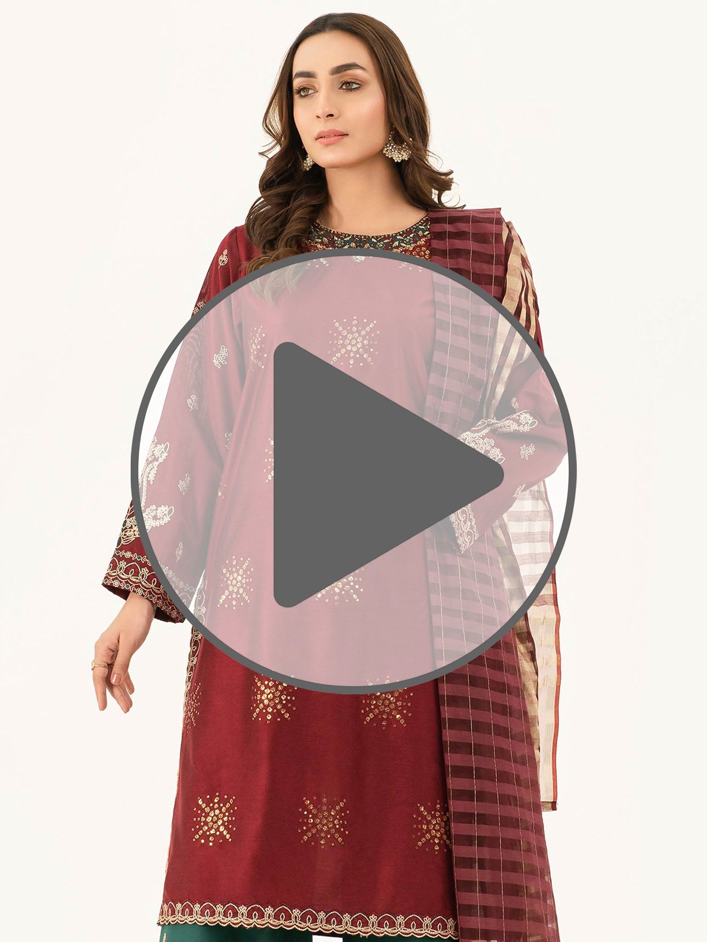 Embroidered Viscose Suit