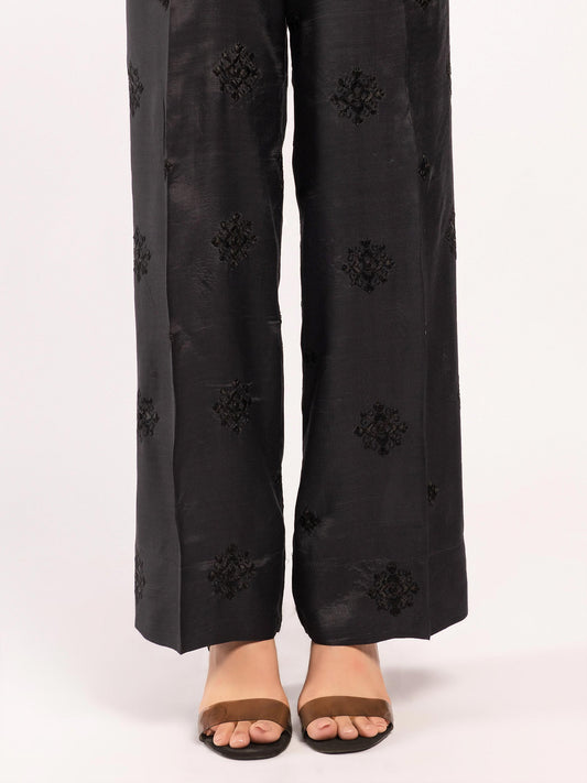 Embroidered Silk Trousers