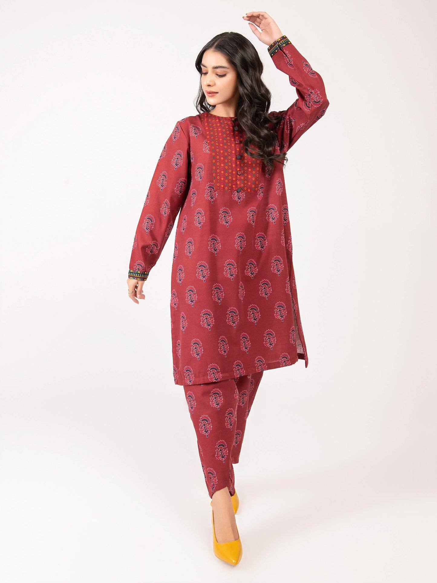 Embroidered Khaddar 2 Piece Suit