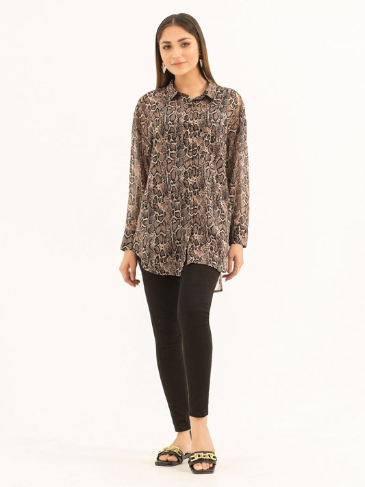 Printed Chiffon Top