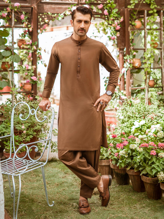 2 Piece Embroidered Cotton Suit